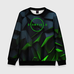 Детский свитшот Starfield black green logo