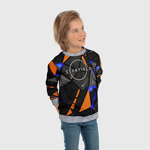 Детский свитшот Starfield logo abstract / 3D-Меланж – фото 3