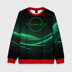 Свитшот детский Starfield green logo, цвет: 3D-красный