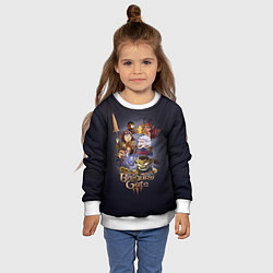 Свитшот детский Спутники Baldurs Gate 3, цвет: 3D-белый — фото 2
