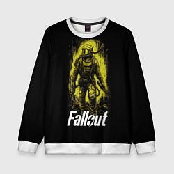 Свитшот детский Fallout green style, цвет: 3D-белый