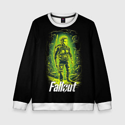 Свитшот детский Fallout game poster style, цвет: 3D-белый