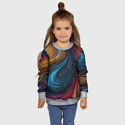 Свитшот детский Gradient madness, цвет: 3D-меланж — фото 2