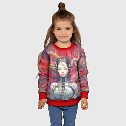 Свитшот детский Боевая девушка-оператор мехов, цвет: 3D-красный — фото 2