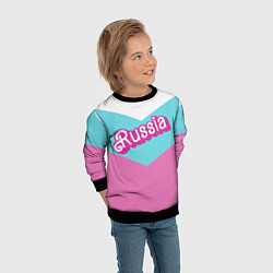 Свитшот детский Russia - barbie style, цвет: 3D-черный — фото 2