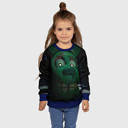 Свитшот детский Спрингтрап голова, цвет: 3D-синий — фото 2