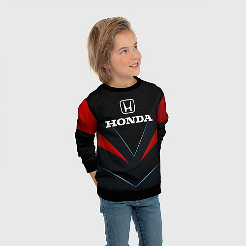 Детский свитшот Honda - технологии / 3D-Черный – фото 3