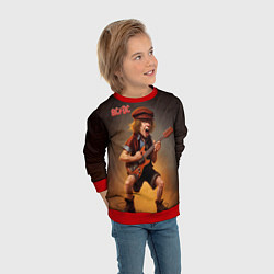 Свитшот детский ACDC art, цвет: 3D-красный — фото 2