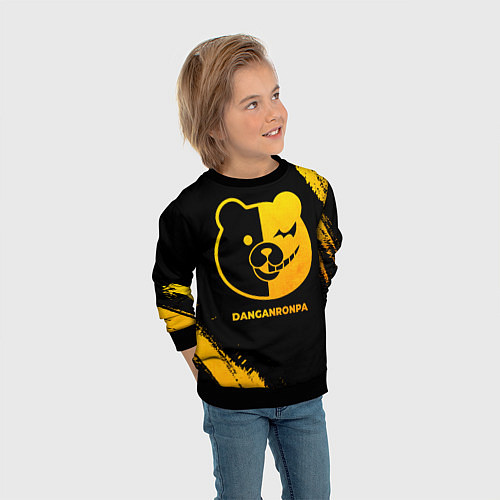 Детский свитшот Danganronpa - gold gradient / 3D-Черный – фото 3