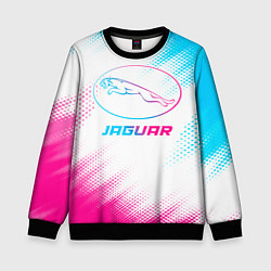 Свитшот детский Jaguar neon gradient style, цвет: 3D-черный