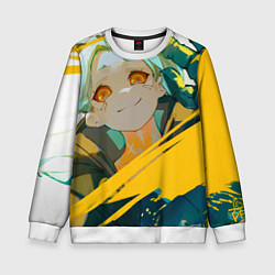 Свитшот детский Cyberpunk Edgerunners Ребекка, цвет: 3D-белый