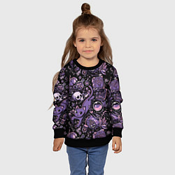 Свитшот детский Ведьминский паттерн, цвет: 3D-черный — фото 2
