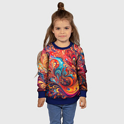 Свитшот детский Новая гжель, цвет: 3D-синий — фото 2