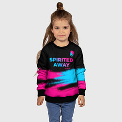 Свитшот детский Spirited Away - neon gradient: символ сверху, цвет: 3D-черный — фото 2