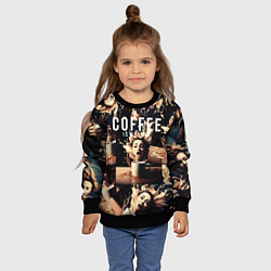 Свитшот детский Кофе моя любовь и страсть, цвет: 3D-черный — фото 2