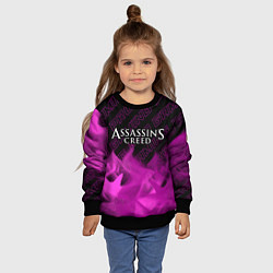 Свитшот детский Assassins Creed pro gaming: символ сверху, цвет: 3D-черный — фото 2