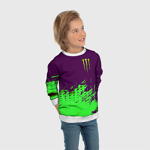 Детский свитшот Monster energy taurin / 3D-Белый – фото 3