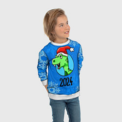 Свитшот детский Год зеленого дракона, цвет: 3D-белый — фото 2