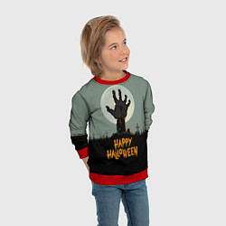 Свитшот детский Halloween - рука мертвеца, цвет: 3D-красный — фото 2