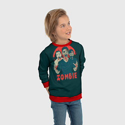 Свитшот детский Zombie - день мертвеца, цвет: 3D-красный — фото 2