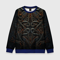 Свитшот детский Орнамент в викинг-стиле, цвет: 3D-синий