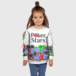 Свитшот детский Poker - игра для удачливых, цвет: 3D-белый — фото 2