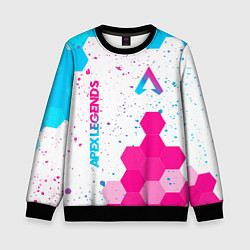 Детский свитшот Apex Legends neon gradient style вертикально