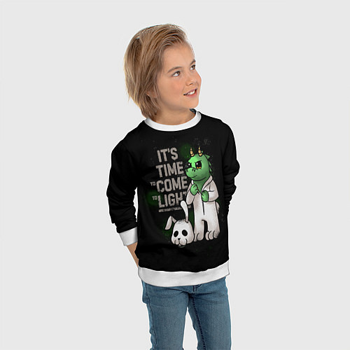 Детский свитшот Время пришло - 2024 / 3D-Белый – фото 3