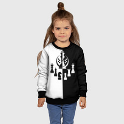 Свитшот детский Шахматист гроссмейстер, цвет: 3D-черный — фото 2