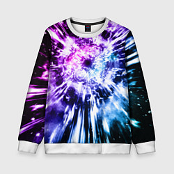 Свитшот детский Неоновый взрыв, цвет: 3D-белый