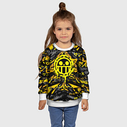 Свитшот детский One Piece Trafalgar symbol, цвет: 3D-белый — фото 2