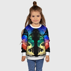 Свитшот детский Звёздная ночь в сказочном лесу, цвет: 3D-белый — фото 2