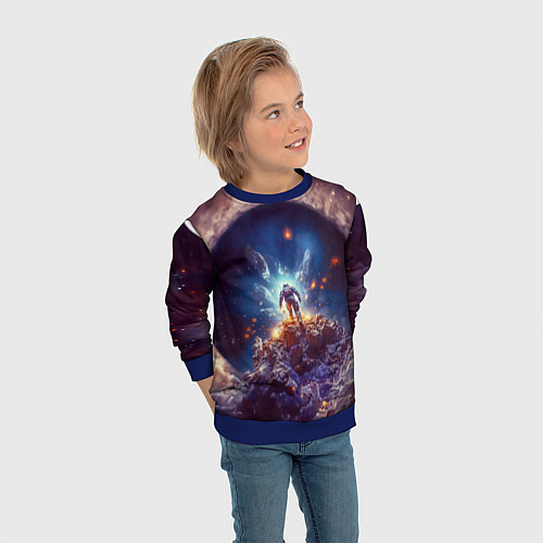 Детский свитшот Astranaut звездный скиталец / 3D-Синий – фото 3