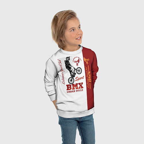 Детский свитшот BMX urban style / 3D-Белый – фото 3