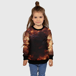 Свитшот детский Взрыв нейронной звезды в космосе, цвет: 3D-черный — фото 2