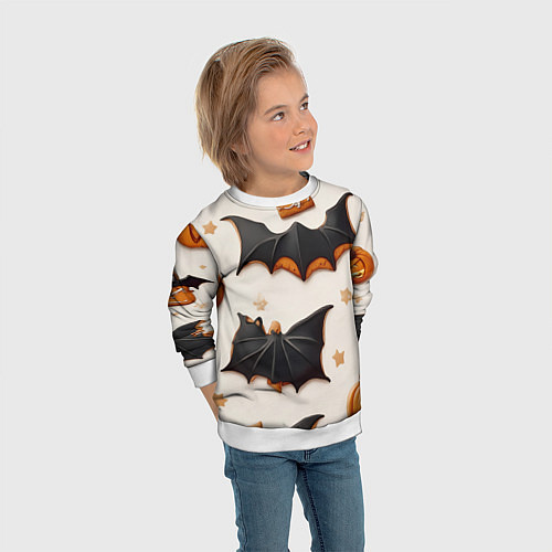 Детский свитшот Сладкий хеллоуин / 3D-Белый – фото 3