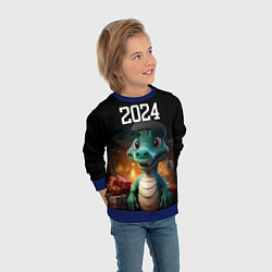 Свитшот детский Новый год 2024 символ года, цвет: 3D-синий — фото 2