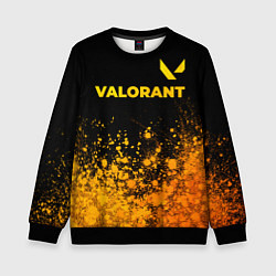 Свитшот детский Valorant - gold gradient посередине, цвет: 3D-черный