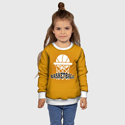 Свитшот детский Basketball - кольцо и мяч, цвет: 3D-белый — фото 2