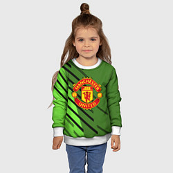 Свитшот детский ФК Манчестер Юнайтед спорт, цвет: 3D-белый — фото 2