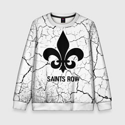 Детский свитшот Saints Row glitch на светлом фоне