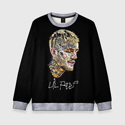 Свитшот детский Lil Peep mosaic rap, цвет: 3D-меланж