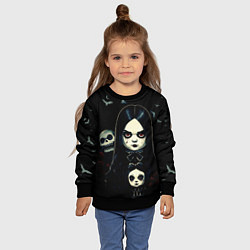 Свитшот детский Унсдэй Адамс с куклой, цвет: 3D-черный — фото 2