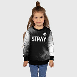 Свитшот детский Stray glitch на темном фоне посередине, цвет: 3D-черный — фото 2