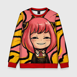 Свитшот детский Аня Форджер лицо, цвет: 3D-красный