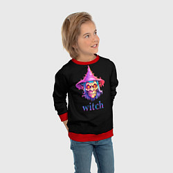 Свитшот детский Cartoon witch, цвет: 3D-красный — фото 2