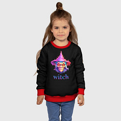 Свитшот детский Cartoon witch, цвет: 3D-красный — фото 2