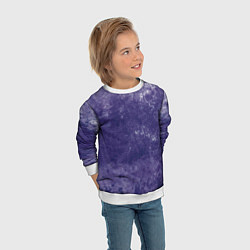 Свитшот детский Абстракция - violet color background, цвет: 3D-белый — фото 2