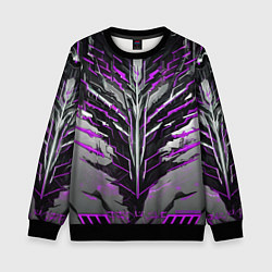 Детский свитшот Киберпанк доспех фиолетовый