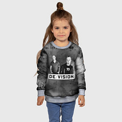 Свитшот детский Devision - a band from germany, цвет: 3D-меланж — фото 2